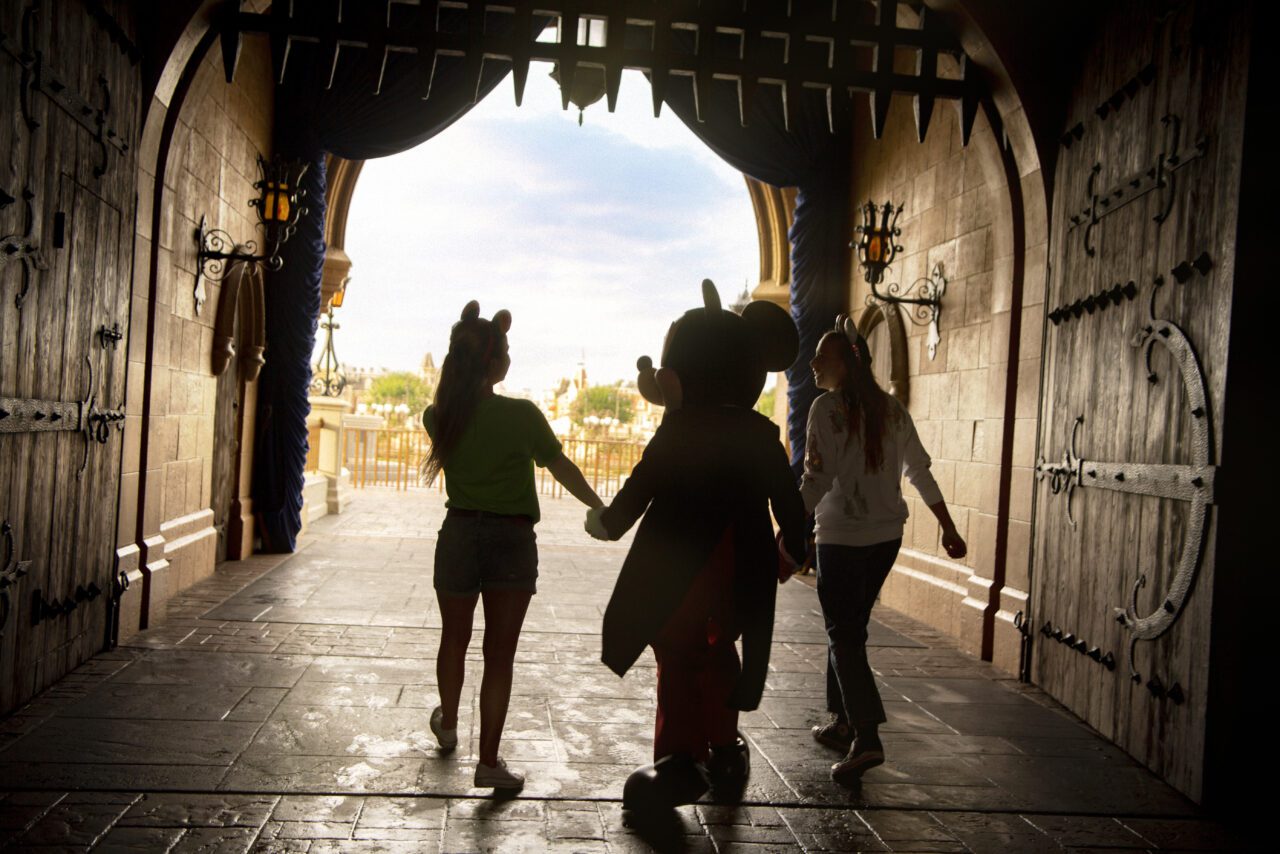 Family travel experience at an immersive theme park destination